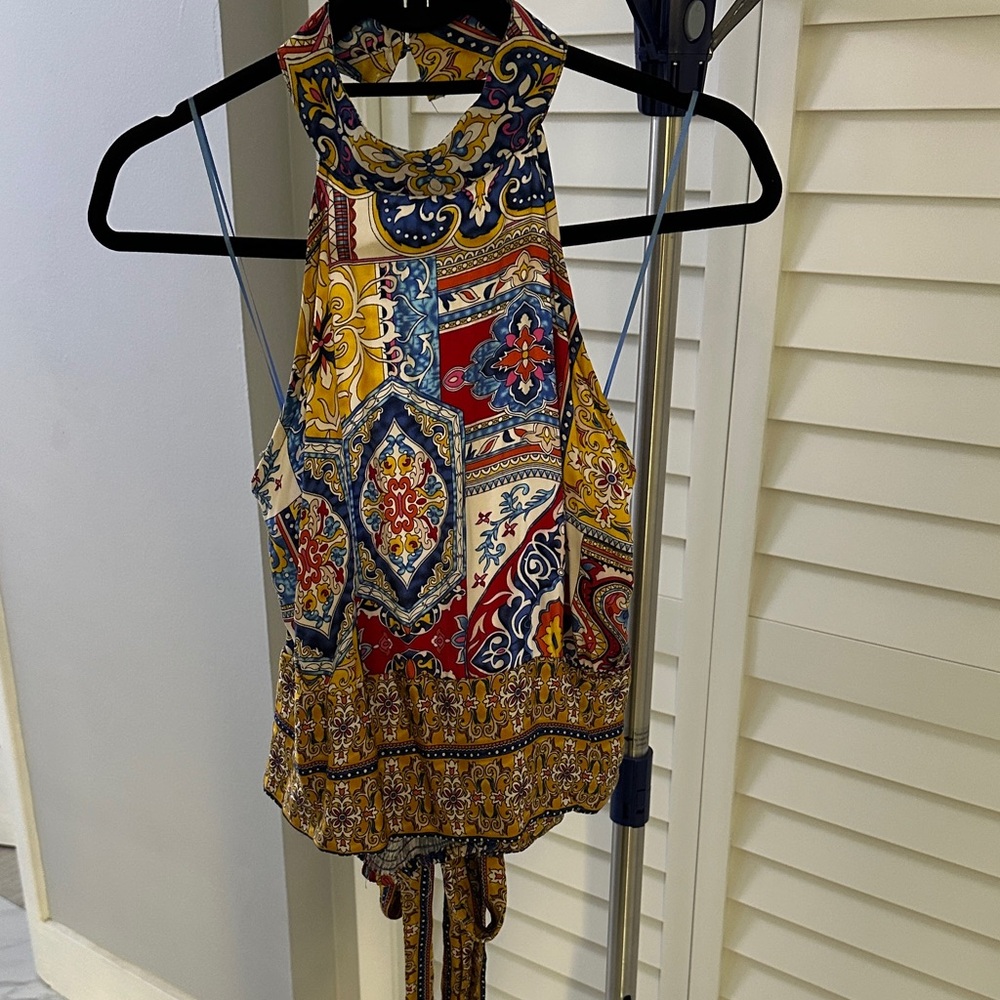 Haute Hippie Multicolor Halter Top